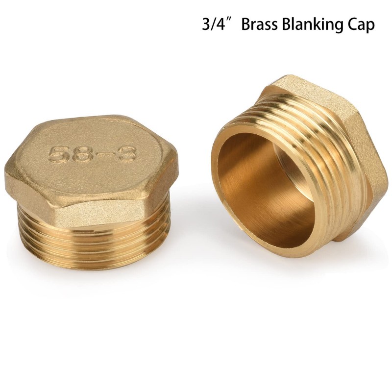 Nutmanel Brass Plug 3/4 Inch Male Thread, Blind Plug AG,