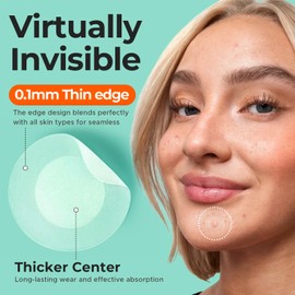 TKTK Pimple Patches for Face, 0.01cm Ultra-Thin Invisible Acne Patches, Hydrocolloid Patches for Breakouts, Absorbs Zits & Blemish, Suitable Under Makeup, 2 Sizes(10mm/12mm) (2 Sizes 168 Count)