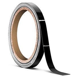 VViViD - Rollo de cinta adhesiva de vinilo de liberación de aire negro brillante (1/4 pulgadas x 20 pies)
