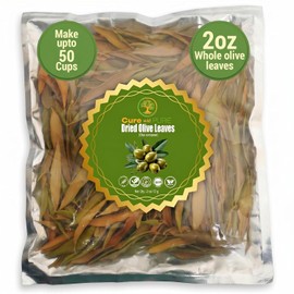 Cure Wid Pure | Certified Organic Whole Olive Leaves 2oz | Hand Picked Sun Dried Olive Leaf Tea | Hojas de Olivo Organico | Rich in Oleuropein | Supports Immunity, Heart & Natural Vitality