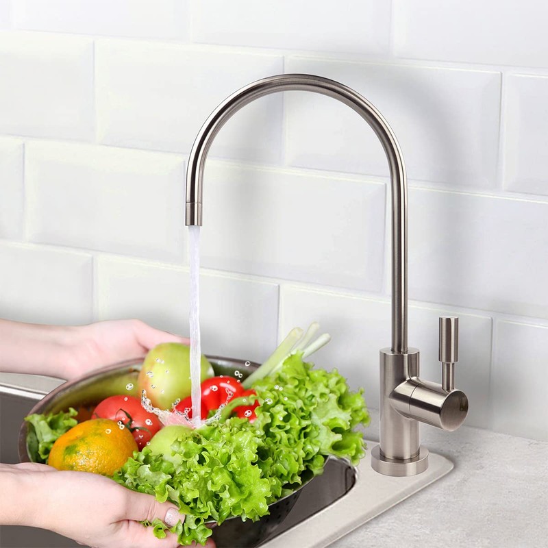 WATERLUX Air Gap Faucet for Reverse Osmosis System Chrome Finish