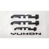 GMC OVERLAY Gloss Black Door Rear AT4 Yukon Emblem Fit