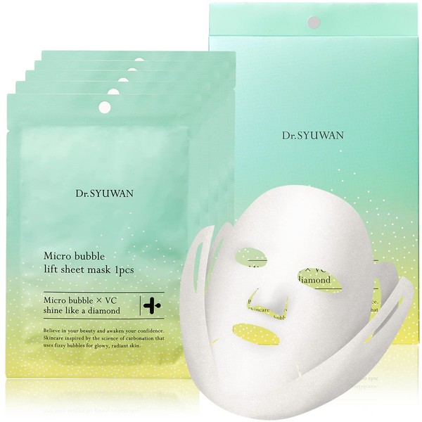 Dr. Syuwan | Sheet Mask, Vitamin C, Lift Up Sheet Mask, 5 Pieces (1 Set), Moisturizing, Pores, Dullness, Pore Care, Pack