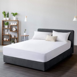 MILDLY 100% Egyptian Cotton White Fitted Sheet Soft Sateen Weave Bed Sheet with 16" Extra Deep Pocket and Elastic All Round, King Size 76"x80"