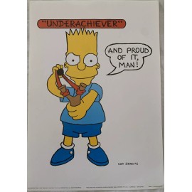 *RARE* Vintage 90's The Simpsons Bart Simpson Sling Shot "UNDERACHIEVER