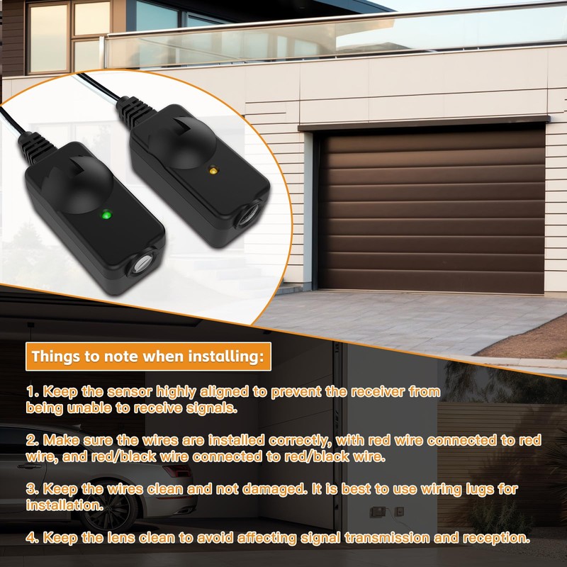 Garage Door Safety Sensor kit- Compatible with Chamberlain/Craftsman/Liftmaster Garage Door