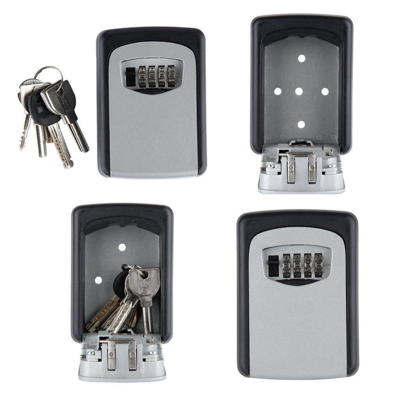 4 Digit Wall Mounted Weather Resistant Combination Key Safe Box