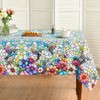 Horaldaily Spring Tablecloth 60×84 Inch Rectangular, Birds Flying Wild Flowers