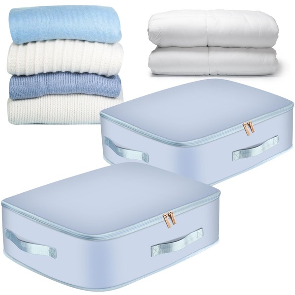 Mozvvco Pack of 2 66 L Space-Saving Self-Compressing Organiser, Large