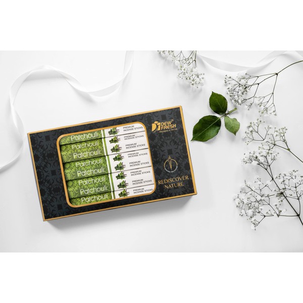 Dew Fresh Natural Incense Sticks, Set of 125 Sticks (25