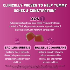 Llama Naturals Kids Probiotic with Prebiotic Fiber, Vegan, Organic Prebiotics and Probiotics Gummies for Gut Health Support, Toddler Real Fruit Gummy Vitamins, No Added Sugar Cane, Mixed Berry, 120 Ct