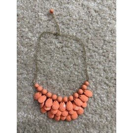 Unbranded Statement Bubble Bib Necklace, Coral Orange Chunky Chic*