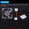 MECCANIXITY Clear Computer Case Fan 1800RPM 80mm 4 Pin White