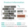 Commomy 10 Pcs 3D Faux Brick Wall Panels Peel and