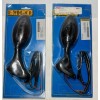 Emgo Ducati Style Lighted Turn Signal Sport Bike Fairing Mirrors,
