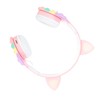 Bluetooth Cat Ear Headphones Fashionable Light Up Wireless Headset for