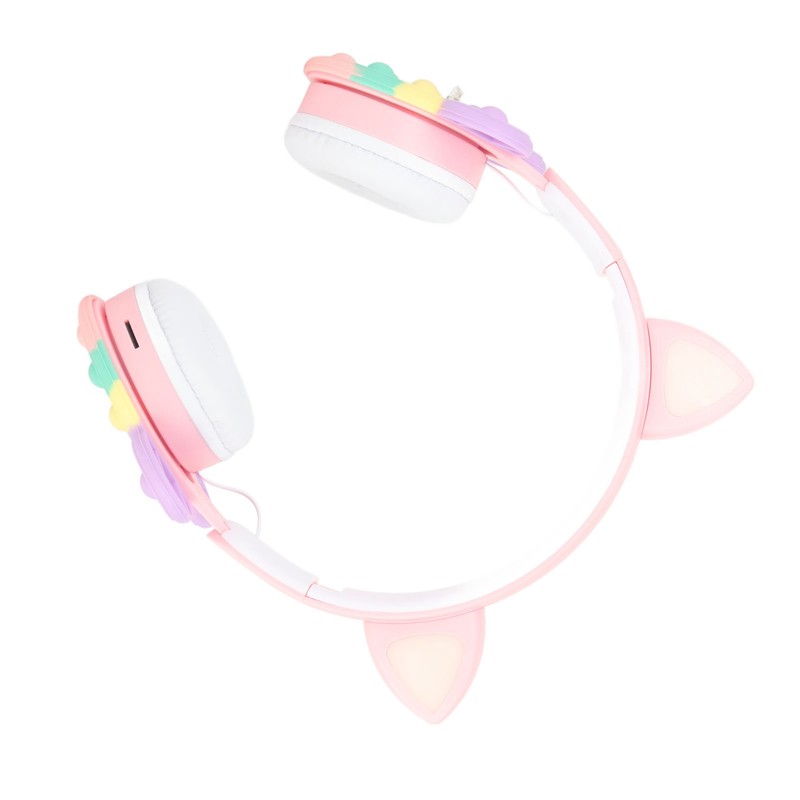 Bluetooth Cat Ear Headphones Fashionable Light Up Wireless Headset for