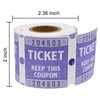 DGBDPACK 250 Raffle Tickets, 50/50 Double Roll Tickets for Raffles,