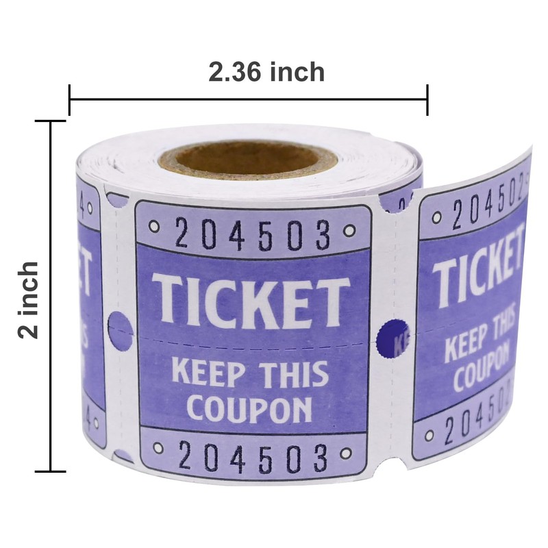 DGBDPACK 250 Raffle Tickets, 50/50 Double Roll Tickets for Raffles,