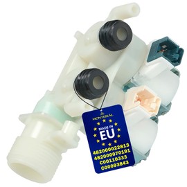 Inlet Valve for Washing Machine with 2 Outlets at an Angle of 180° has Original Code C00110333 C00093843 for Indesit 482000022813 482000070191 for Whirlpool - MADE IN EU - Warranty 10 Years – MONTERAL
