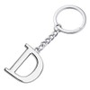 Initial Letter Keychain Alphabet Key Rings Stainless Steel Letter Charm