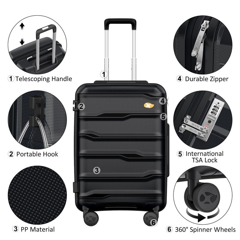 MGOB 28 Inch Luggage with Spinner Wheels, Large Hard Shell