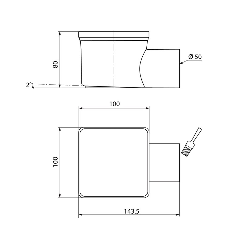 Wirquin 30720725 Italian Shower White