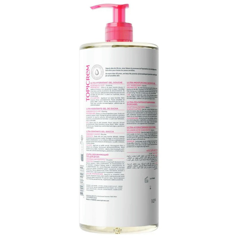 TOPICREM Gel Limpiador Corporal Suave - Pieles sensibles y secas