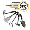 Centurion 485 5-pc Garden Hand Tool Set, Trowel, Cultivator, 5-Tine