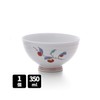 Dan Pottery Arita Ware Persimmon Uemon Style Rice Bowl (Persimmon,
