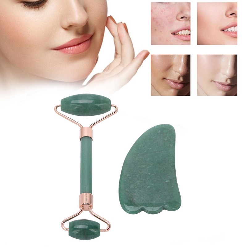 Double Head Roller Massager Facial Body Gua Sha Scraping Board