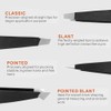 The Élan Bare Precision Set 4-Piece Professional Stainless Steel Tweezer