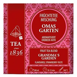 Teemando® Fruit Tea Blend Grandma's Garden Strawberry Note Flavoured 50 Pyramid Bags in Sachet of 4 g