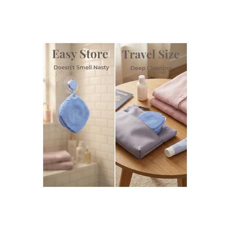 Silicone Face Scrubber, Compact Lightweight Accessory for Travel and Daily