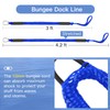 Bungee Dock Lines for Boats - 2 Pack 3ft Boat