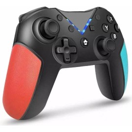 Monbelle Control joystick inalámbrico Monbelle Gamepad02 Bluetooth negro y rojo y azul