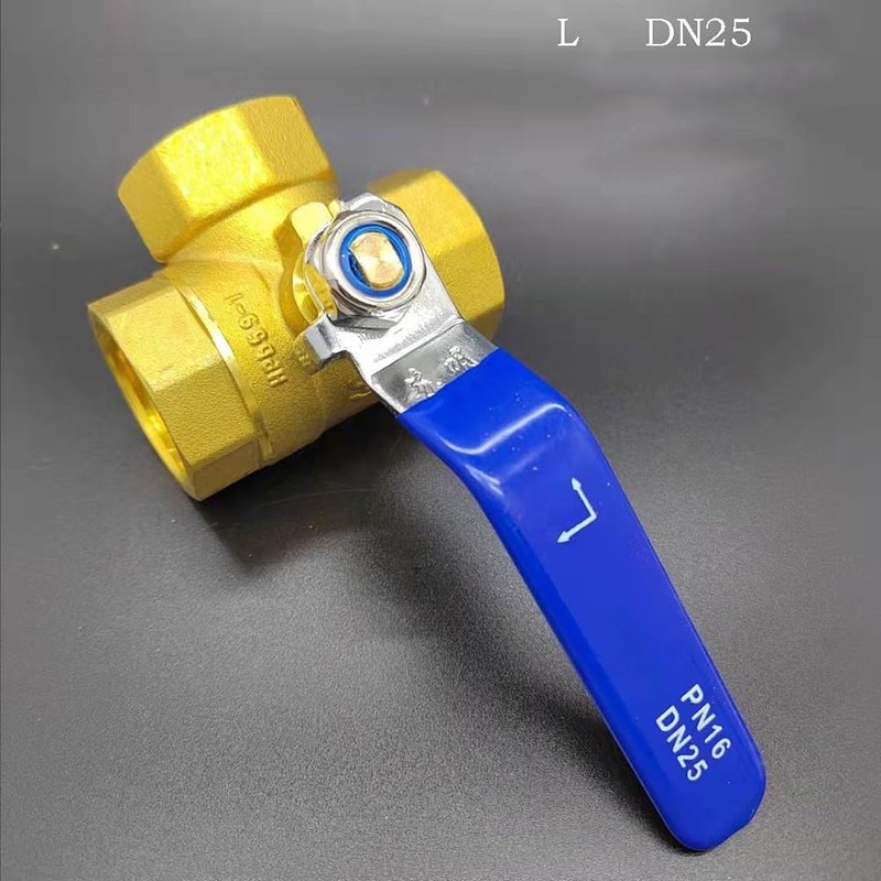 3 Way Ball Valve, DN15 1/5.1 cm Brass Female Thread