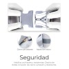 Cangurera Portabebé Mochila Multifuncional Con Asiento Bebé Color Gris