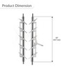 Brixwell JS18 Jalousie Strip Hardware 18" Length 5 Blades Aluminum