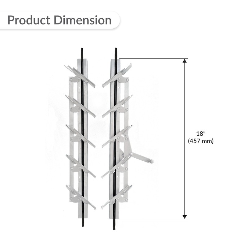 Brixwell JS18 Jalousie Strip Hardware 18" Length 5 Blades Aluminum