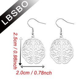 CENWA Brain Earrings Psychology Gift Medical Student Gift (Brain Earrings CA)