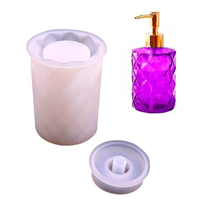Molde Silicon Dispensador Jabon Multiusos Resina Epoxica