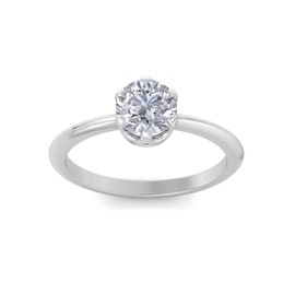 Silver Smile Sterling Silver 1 Carat Moissanite Engagement Ring | 1 Carat Sterling Silver Engagement Rings For Women | Promise Rings For Her | Moissanite Rings For Women (6)