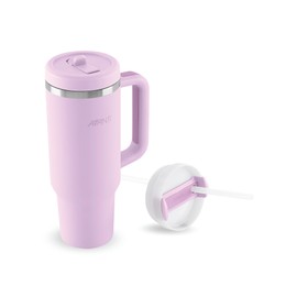 Avanti HYDROquench Stainless Steel Insulated Water Quencher, Tumbler 1 Litre with Handle & Straw - Leak Proof(Sipper lid only), BPA Free, Dual Lid, 24hr Cold Retention, Lilac