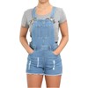 SubMeHa Girls Kids Denim Dungaree Short Length Pinafore Ribbed Jumpsuit