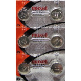 LR1130 Maxell 189 389 LR54 SR1130SW AG10 6 Batteries