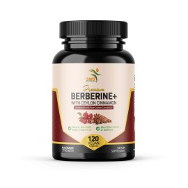Smshealthproducts Berberine HCl + Ceylon Cinnamon – 1,300mg | Organic | No Fillers | 360 Capsules