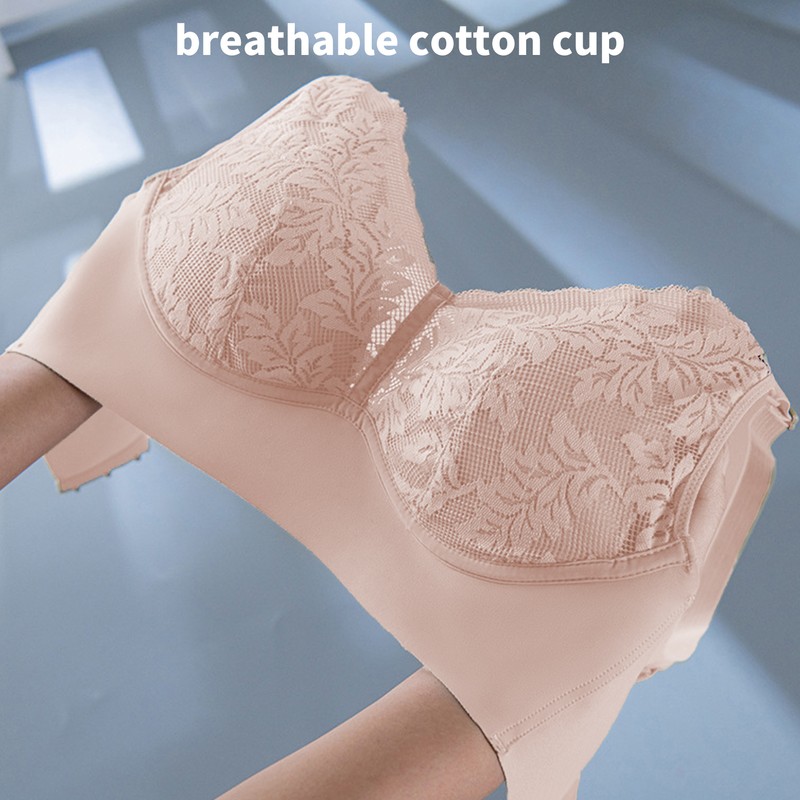 Pregnant Women Lactation Lace Underwear Front Closure Wire Free Thin