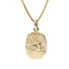 trendor Aquarius Zodiac Sign Gold 333 with Gold-Plated Silver Chain