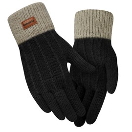 FORVEVO Women Gloves - Winter Warm Gloves, Knitted Warmer Gloves Outdoor Sport Mitten for Cold Weather